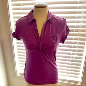 Like new condition DKNY Jeans purple polo